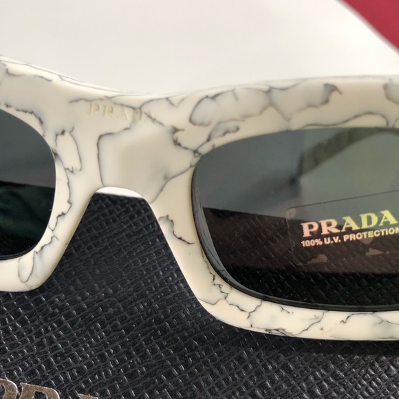 Prada Authentic Women’s Marble Cat Eye Sunglasses ~ Brand New! - Picture 6 of 9